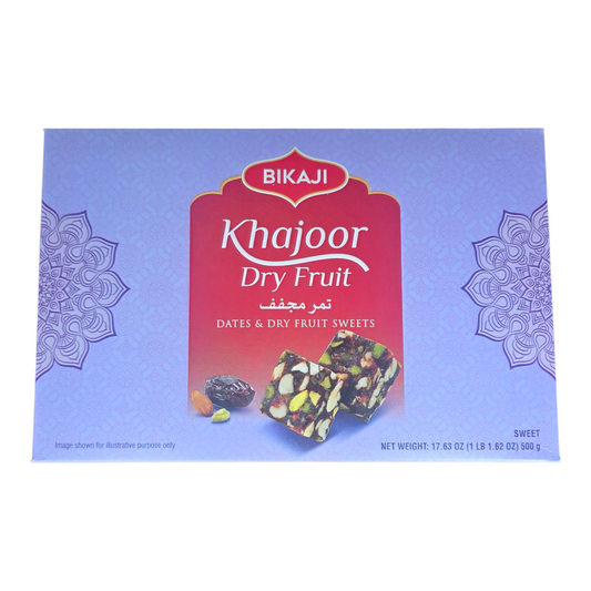 BIKAJI Khajoor Dates & Dried Fruit Sweets 17.63 oz (500g)
