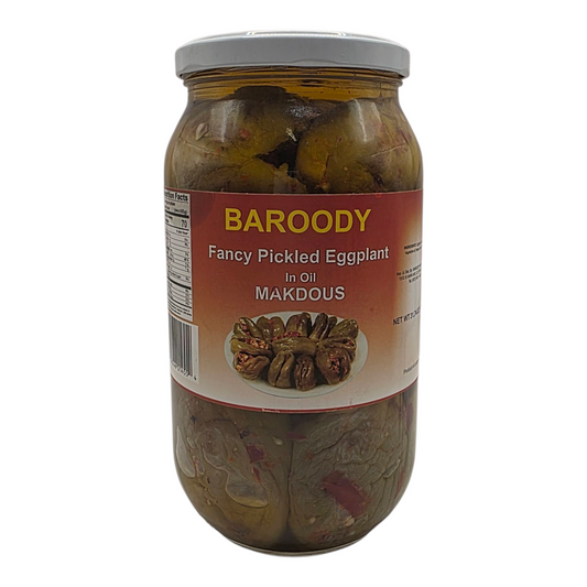 Baroody Fancy Pickled Eggplant in Oil Makdous 31.74 oz (900g)