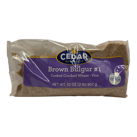 Cedar Phoenica Brown Bulgur #1 Cooked Cracked Wheat - Fine 2 lbs (907g)