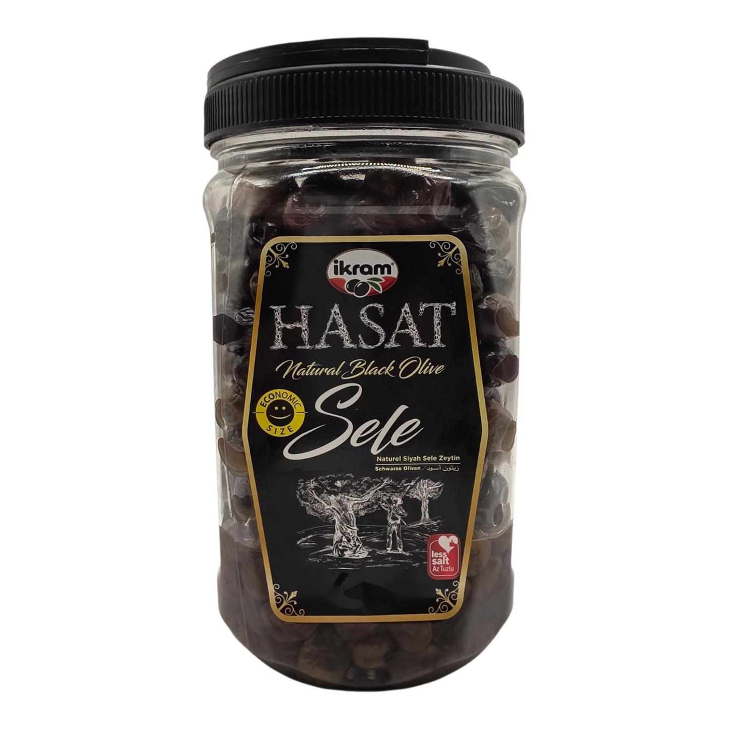Ikram Hasat Natural Black Olive Sele Less Salt 42.32 oz (1200g)
