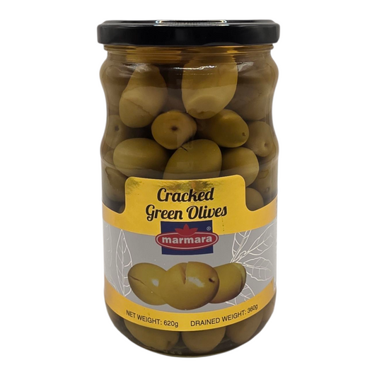 Marmara Cracked Green Olives 620g