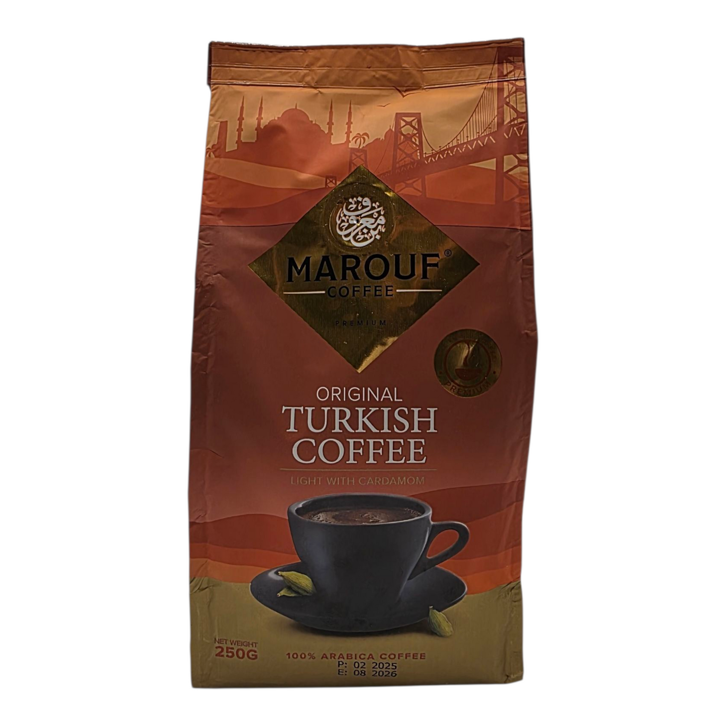 Marouf Original Turkish Coffee Medium with Cardamom 250g