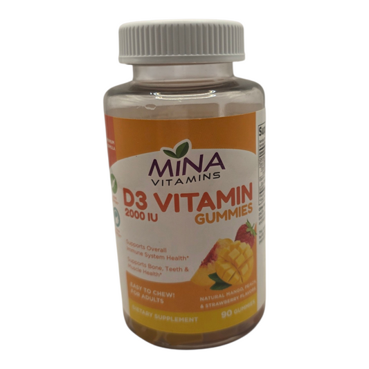 Mina Vitamins D3 Vitamin Gummies 90 Gummies