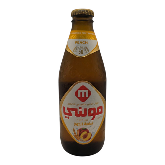 Moussy Non Alcoholic Carbonated Malt Beverage Peach Flavor 275ml