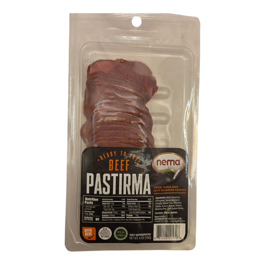Nema Beef Pastirma Dried, Cured Beef with Seasoned Coating 4 oz (113g)