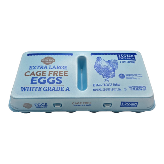 Wellsley Farms Extra Large Cage Free 18 Eggs